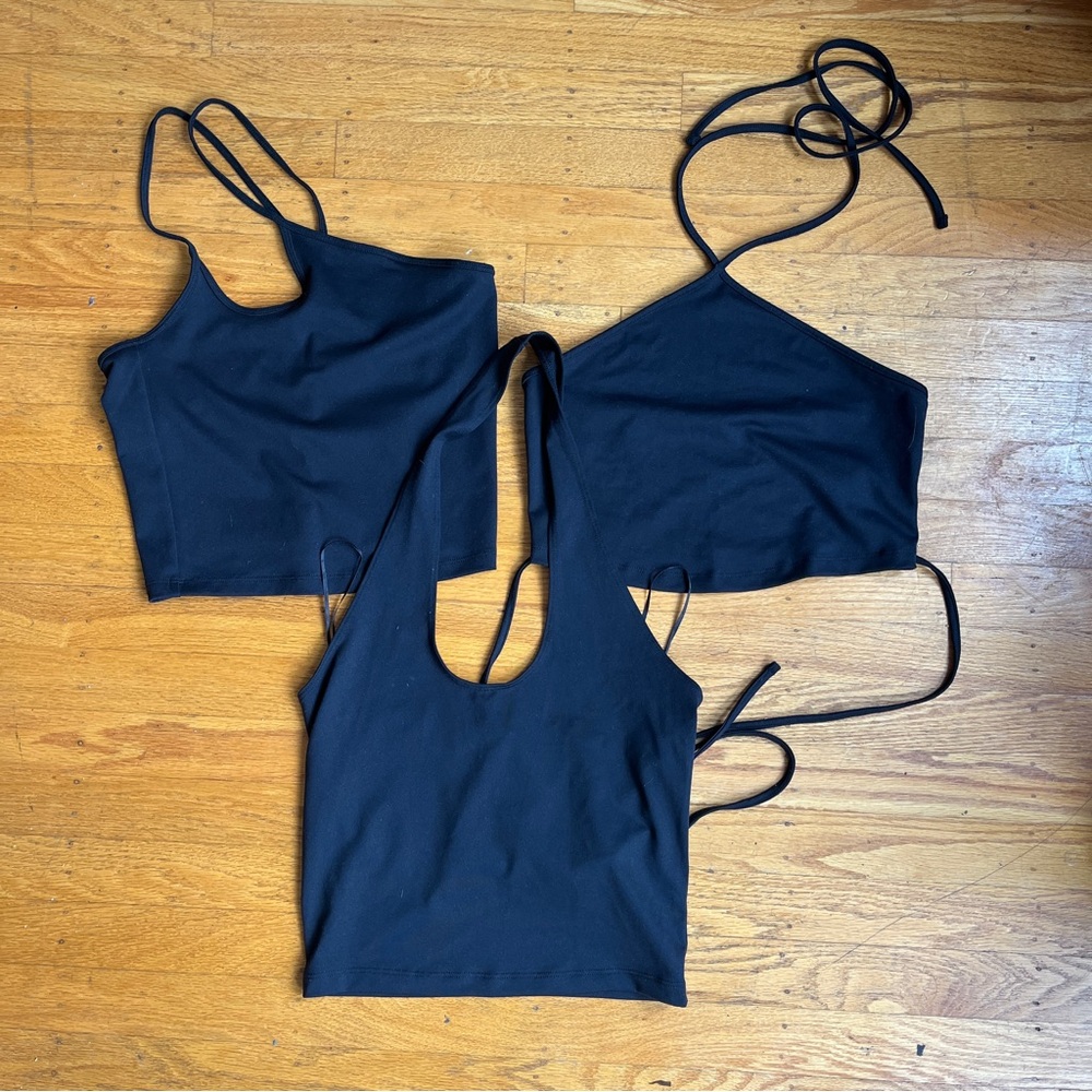 NWOT Abercrombie & Fitch Black Crop Tops Set